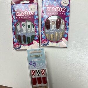 imPRESS Limited Edition Red and Gold Press-On Nails